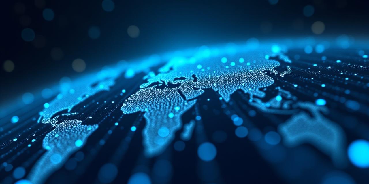 Futuristic fiber optic and data stream concept